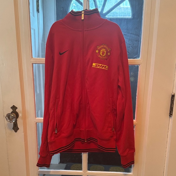 Nike Other - Nike Red Manchester United zip up sweatshirt Jacket Large